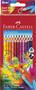 Színes ceruza készlet, háromszögletű, FABER-CASTELL "Papagáj", 24 különböző szín