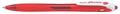 Golyóstoll, 0,22 mm, nyomógombos, PILOT "Rexgrip", piros