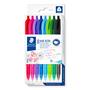 Golyóstoll, 1 mm, nyomógombos, STAEDTLER® "4230 M", 8 különböző szín